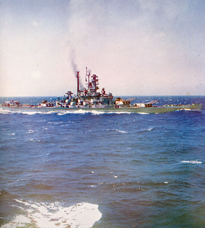 U.S.S. Indiana in the Pacific