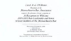 Massachusetts Bar Association Invitation
