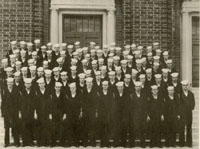 V-12/NROTC group in front of Stratton Hall