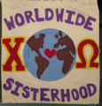 Chi Omega Patches for Peace quilt block