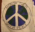 Honor them with peace Patches for Peace quilt block